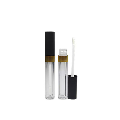 Tubo de esmaltamento de lábio quadrado fino cor personalizada para contornos de cosméticos impecaveis