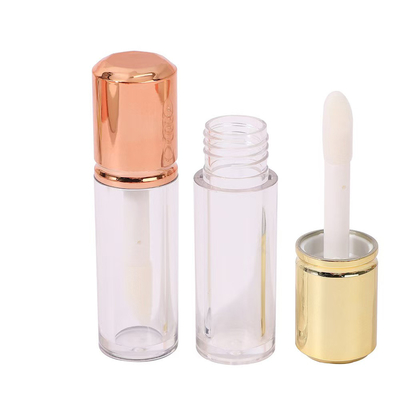 Esmalte de lábio cilíndrico curto de plástico com escova, cor e material personalizáveis