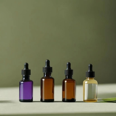 Garrafa de vidro essencial de 10 ml, 30 ml, 50 ml, 100 ml e 500 ml