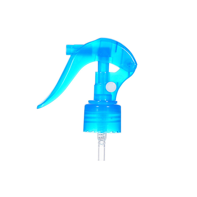 Pulverizador de gatilho mini 24/410 de plástico azul transparente utilizado na vedação de garrafas