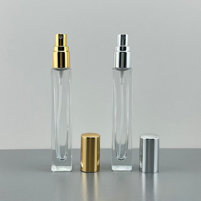 Garrafa de perfume de vidro de 10 ml personalizada com bomba de pulverização e tampa superior