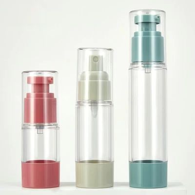 Frasco de plástico a vácuo cosmético para séruns e cremes, personalizado de 15ml, 30ml, 50ml, 80ml, 100ml e 120ml