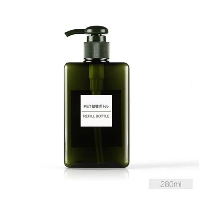 Garrafa de loção PETG quadrada com cabeça de bomba para produtos cosméticos - 10000pcs MOQ