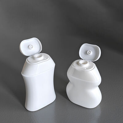 40/60ML Garrafa de HDPE recarregável com tampa de flip para uso cosmético e creme solar