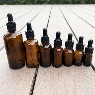 Gráfico de embalagens de óleo essencial de vidro YB em cores personalizadas com gotas de plástico e impressão em serigrafia em 10ml-100ml Capacidade