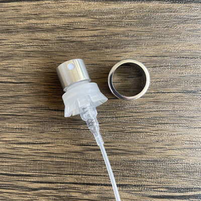 Pulverizador de névoa fina de alumínio-plástico de 15 mm de tamanho de pescoço com vedação anti-fuga para perfume