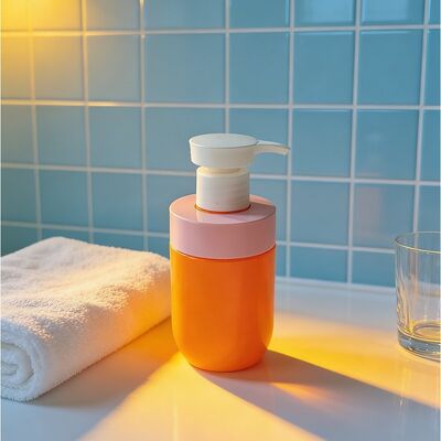 Garrafa cosmética leve do ANIMAL DE ESTIMAÇÃO de 200ml Crystal Clear Shatter-Resistant com bomba da loção para empacotamento dos cuidados com a pele