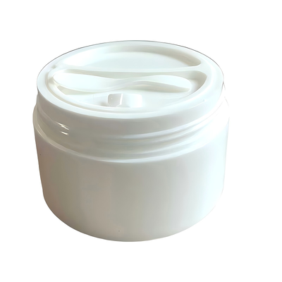 Grátis 50+50 g frasco de creme de plástico de PP de grade dupla com armazenamento separado de grade dupla para produtos de cuidados com a pele