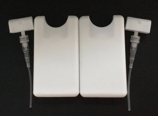 Pulverizador de bomba de perfume de cor branca 20 ml Material de plástico Carteira de crédito Botella de pulverização