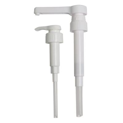 Bomba dispensadora de xarope de plástico PP de qualidade alimentar por atacado com grande dosagem 8cc 10cc 30cc em tamanhos de 28mm 33mm 38mm