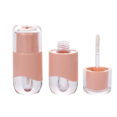 Tubo de esmalte de lábio oval 2.3ml cor pode ser personalizada com escova