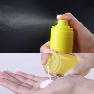 Delicado Design 50ml Flasca Invertida para baixo sem ar para cosméticos de cuidados com a pele