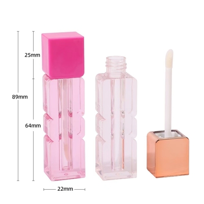 Tubo irregular de esmalte labial de 3,5 ml com escova de várias cores