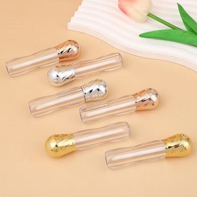 Cabeça de metal grande com escova plástico 4,5 ml tubo de esmalte labial high-end