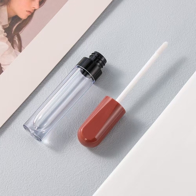Plastico redondo 4,5 ml tubo de esmaltamento de lábios cor do anel de galvanização pode ser personalizado