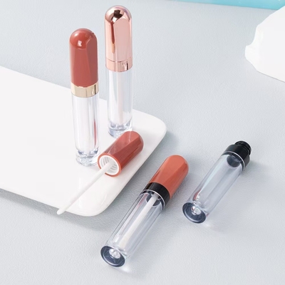 Plastico redondo 4,5 ml tubo de esmaltamento de lábios cor do anel de galvanização pode ser personalizado