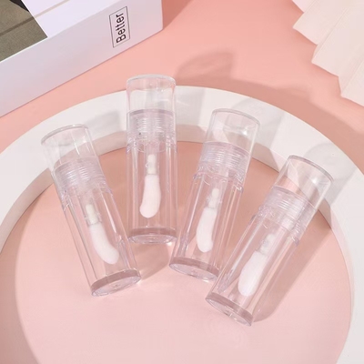 Plástico Transparente Larga cabeça escova lábio vidro tubo pequeno para realçar líquido