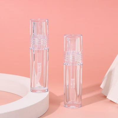 Cabeça de escova de silicone transparente Tubo de esmalte de lábio de plástico 4,5 ml