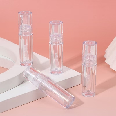 Cabeça de escova de silicone transparente Tubo de esmalte de lábio de plástico 4,5 ml