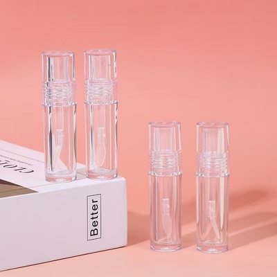 Cabeça de escova de silicone transparente Tubo de esmalte de lábio de plástico 4,5 ml