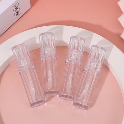 Cabeça de escova de silicone transparente Tubo de esmalte de lábio de plástico 4,5 ml