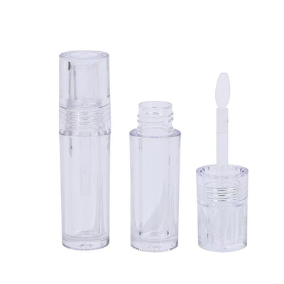 Cabeça de escova de silicone transparente Tubo de esmalte de lábio de plástico 4,5 ml