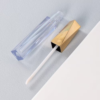 4.5 ml Tubo de esmalte labial de cor personalizada com aplicador de vareta de forma irregular