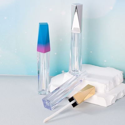 4.5 ml Tubo de esmalte labial de cor personalizada com aplicador de vareta de forma irregular