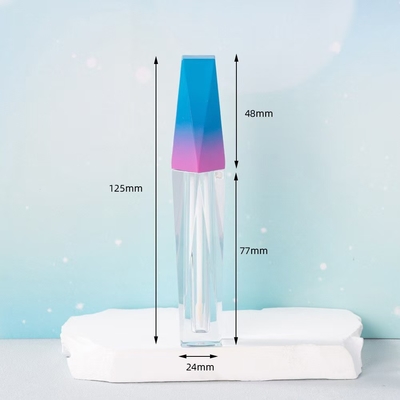 4.5 ml Tubo de esmalte labial de cor personalizada com aplicador de vareta de forma irregular
