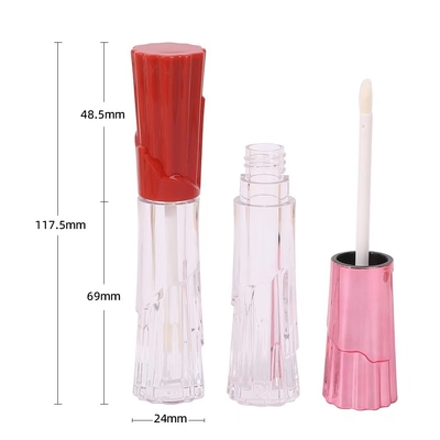 Tubo de plástico em forma de saia de 6 ml com escova para fácil transporte e conveniente impressão na tela
