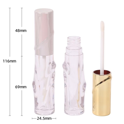 Tubo de vidro de tampa de metal de esmaltes de lábios em tamanho de 4,5 ml para aplicação perfeita de cor de lábio