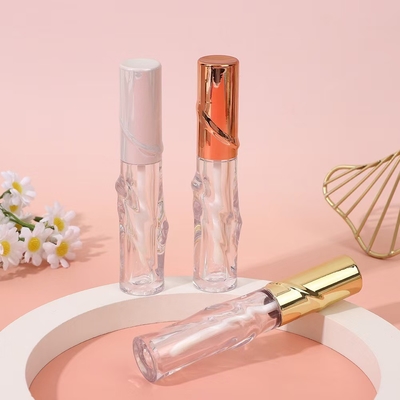 Tubo de vidro de tampa de metal de esmaltes de lábios em tamanho de 4,5 ml para aplicação perfeita de cor de lábio
