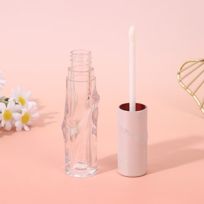 Tubo de vidro de tampa de metal de esmaltes de lábios em tamanho de 4,5 ml para aplicação perfeita de cor de lábio