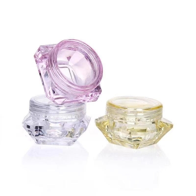 Cor transparente 20g frasco de creme de plástico para cosméticos de cuidados com a pele