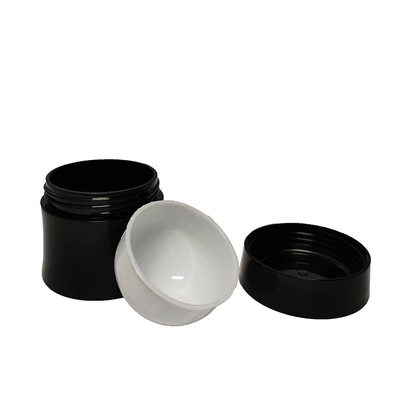 Frasco de creme de plástico oval 50g com parede interna para cosméticos de cuidados com a pele