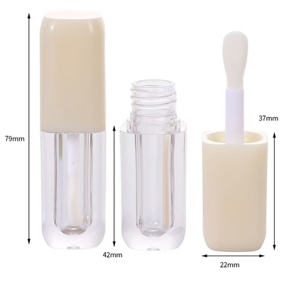 Tubo de esmalte de lábio em forma quadrada Compacto e atraente
