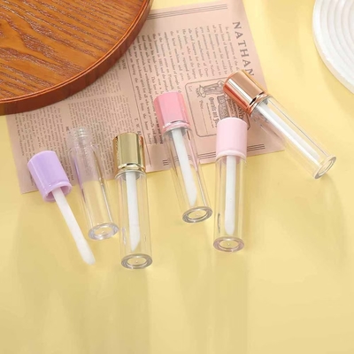 Tubo de esmalte de lábios redondo de tapa curta de 6 ml pode ser personalizado com logotipo