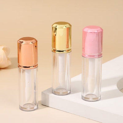 Esmalte de lábio cilíndrico curto de plástico com escova, cor e material personalizáveis