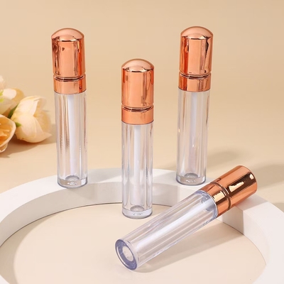 Capuz de cabeça de ouro rosa plástico de lábio vidro de tubo estilo high-end 4,5 ml