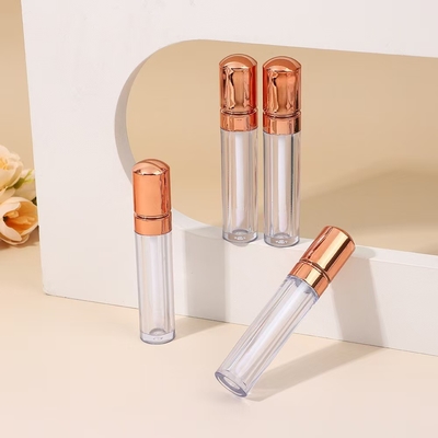 Capuz de cabeça de ouro rosa plástico de lábio vidro de tubo estilo high-end 4,5 ml