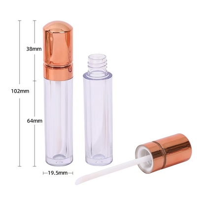 Capuz de cabeça de ouro rosa plástico de lábio vidro de tubo estilo high-end 4,5 ml