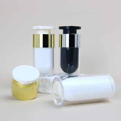 Garrafa de acrílico vazia 15ML 30ML 50ML recipiente de cosméticos vazio cores e logotipo personalizados