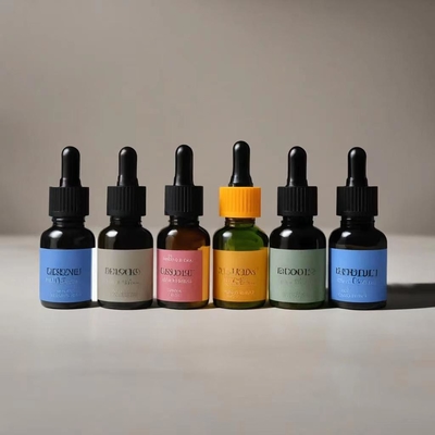 Ambar amigável para viagens garrafa de óleo essencial de âmbar com cabeça de gotinha de plástico e pipeta de vidro 5ml 10ml 30ml 50ml 100ml