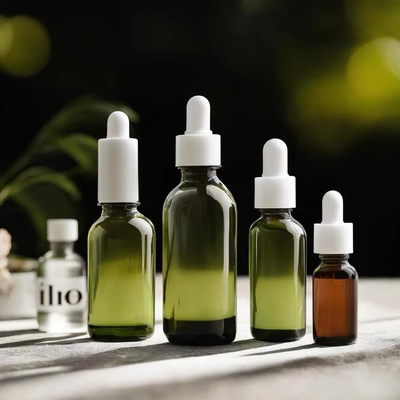 Ambar amigável para viagens garrafa de óleo essencial de âmbar com cabeça de gotinha de plástico e pipeta de vidro 5ml 10ml 30ml 50ml 100ml