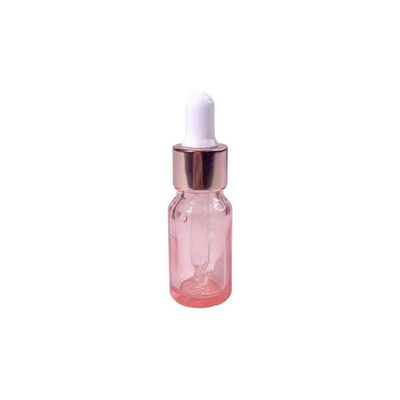 Garrafa de vidro de ombro redondo com gotas de alumínio personalizada 10ML 30ML 50ML