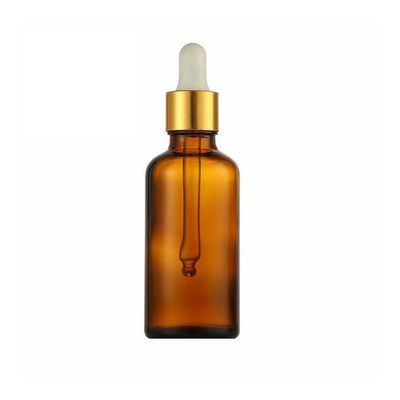 Garrafa de vidro de ombro redondo com gotas de alumínio personalizada 10ML 30ML 50ML
