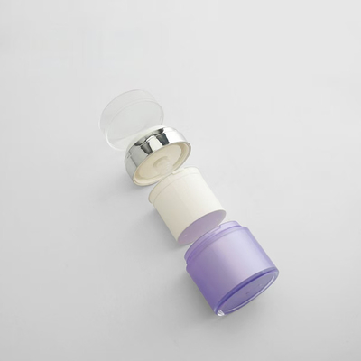 Garrafa de creme acrílico sem ar 50G recarregável com frasco interno substituível com cores e logotipo personalizados