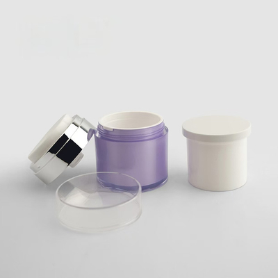 Garrafa de creme acrílico sem ar 50G recarregável com frasco interno substituível com cores e logotipo personalizados