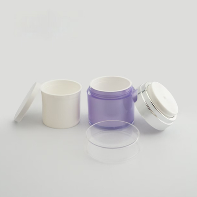 50G Jar recarregável de acrílico sem ar Impressão de tela de seda personalizada com jarro interno de substituição e conjunto completo