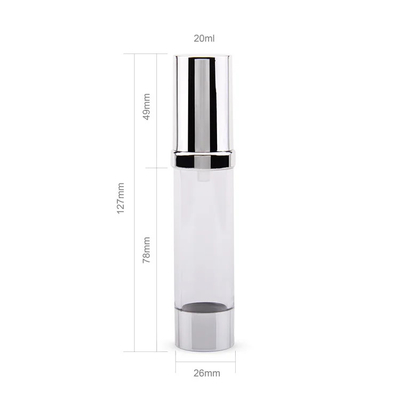 Aparência de luxo 20ml 30ml 50ml garrafa de bomba sem ar para cuidados com a pele